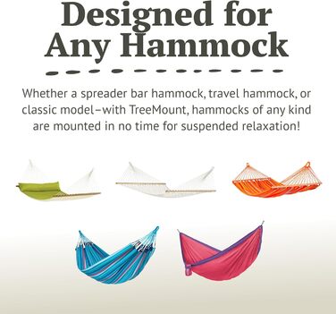 LA SIESTA TreeMount Black Multi-Surface Mounting System for Hammocks