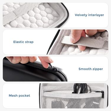 Захисний кейс ProCase для зовнішніх жорстких дисків Canvio Basics, WD Elements, My Passport, Seagate Backup Plus Slim (1/2/3/4TB) - чорний