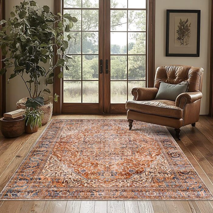 Килим миючий, штучна вовна, світло-бежевий, 305x244 см, для дому (спальня, їдальня)