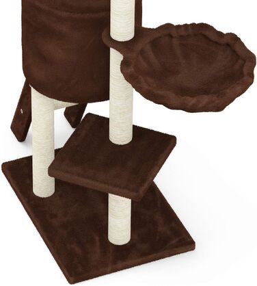 Дерев'яний кігтеточка для котів Beltom® Kratzbaum, 140 см - ігровий комплекс для котів, колір: коричневий