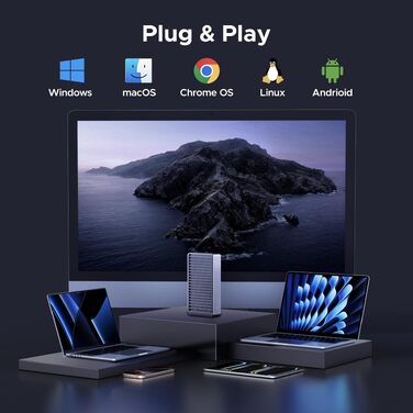 Зовнішній корпус для NVMe SSD UGREEN Thunderbolt 4, 40Gbps, швидкість до 3848МБ/с