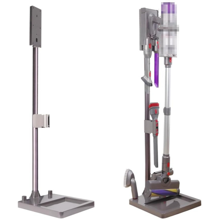 Підставка для пилососа Dyson V15, V12, V11, V10, V8, V7 – стабільна підставка з алюмінію, без свердління, сірий колір