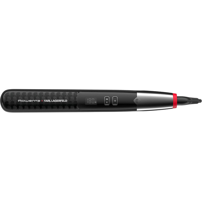 Випрямляч для волосся Rowenta x Karl Lagerfeld SF467L K/Pro Stylist з кераміно-іонним покриттям, чорно-червоний