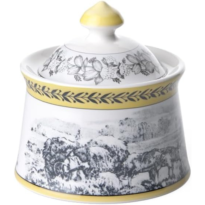 Villeroy & Boch – Audun Ferme Sugar Bowl 300 Ml White/Colorful, Dishwasher-Safe, Microwave-Safe, Jar, Food Storage Container, Storage Container, Box, Candy Storage, Chocolate Box, Premium Porcelain