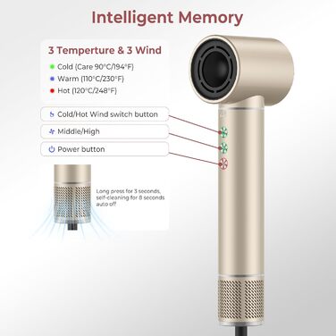 Air Styler 7 в 1: Фен-щітка, фен-щітка з дифузором, плойка для локонів, об'єм та укладка волосся, 1300W, 110000 обертів/хв