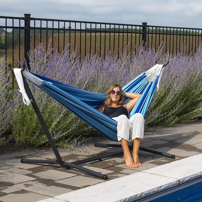Гамак Vivere Doppel Baumwolle з підставкою 250 см, Кавун (Island Breeze)
