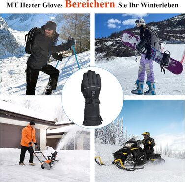 Обогріваючі рукавички Minthouz 5V 5000mAh USB-C з регулюванням температури, водонепроникним екраном та 3 рівнями нагріву - ідеальні для зимових пригод, роботи та спорту