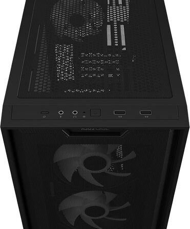 Корпус ПК ASUS A21 Plus TG ARGB Black MicroATX з RGB підсвічуванням, Mesh-панель, підтримка 360-мм радіаторів та відеокарт до 380 мм