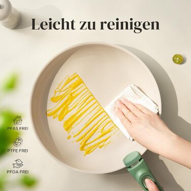 Redchef Ceramic Nonstick Pan Set - 6 Piece Induction Cookware Set (20, 24, 28 cm) - PTFE, PFOA & PFAS Free