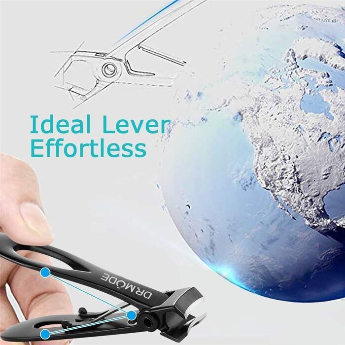 Набір для стрижки нігтів для літніх людей DRMODE з широким захватом, професійний, з нержавіючої сталі, для товстих нігтів