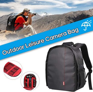 Багатофункціональна водонепроникна сумка для камери: цифрові та DSLR камери (червона)