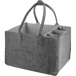 Felt bag shopping bag with compartments, large felt bag 30L foldable felt bags shopper, foldable and robust felt shopping baskets, felt bag with compartments felt bag bottle bag firewood bag