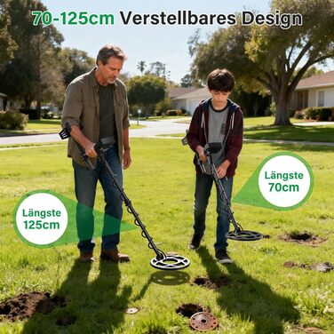 Металодетектор OMMO Pro для дорослих та дітей, USB, водонепроникний (IP68), 6 режимів, пошук золота, з лопаткою, синій