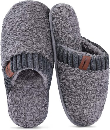 Тапочки халатні жіночі Mabove Hausschuhe з меморі-піною, теплі зимові для дому, сірі, 40/41 EU