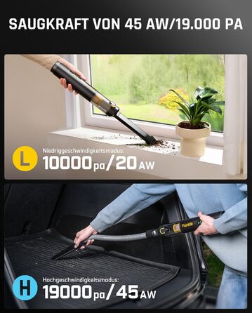 Бездротовий пилосос Fanttik Slim V10 Apex 4-в-1: для авто, офісу та клавіатур, 19000Pa, 2 режими, цифровий дисплей