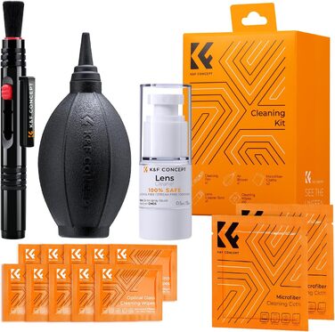 Набір для чищення об'єктивів K&F CONCEPT 15-в-1: Lenspen, тканина мікрофібри, рідина для чищення