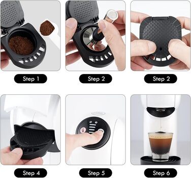 Адаптер для кавових капсул Dolce Gusto, багаторазовий адаптер для еспресо-капсул, сумісний з Genio S та Piccolo XS