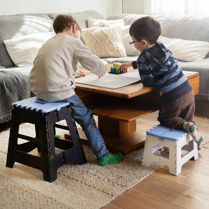 Складний стілець JOLLY Klapphocker - міцний, до 150 кг, для дітей та дорослих, для ванної, кемпінгу, саду та подорожей, компактний (52x33x4,5 см у складеному стані)