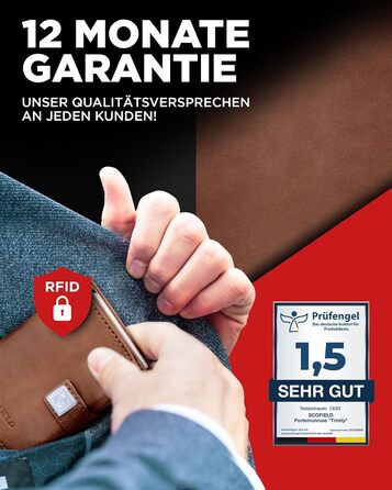 Чоловічий гаманець SF SCOFIELD з відділенням для монет | Тонкий гаманець на 9-11 карт | RFID захист | Гаманець-картхолдер | Гаманець для чоловіків | Smart Wallet | Елегантний дизайн | Vintage Brown - Caramel Brown