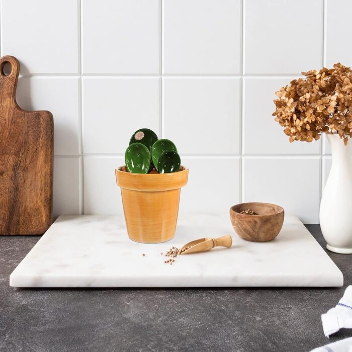 Zerodeko 1 Piece Cactus Measuring Spoon Coffee Measuring Sugar Scoop Cactus Figurine Measuring Teaspoon Measuring Spoon Salt Spoon Measurement Sugar Spoon Flour Measuring Spoon Baking Tl Spice Milk Powder Ceramic
