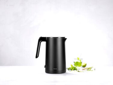 ZWILLING ENFINIGY Kettle with Stainless Steel Scale Filter & Overheat Protection, Cordless, 1850 Watts, 1.5 Liters, Black