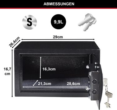 Master Lock Electronic Combination Safe - 11 Liter Security Box with Key Lock