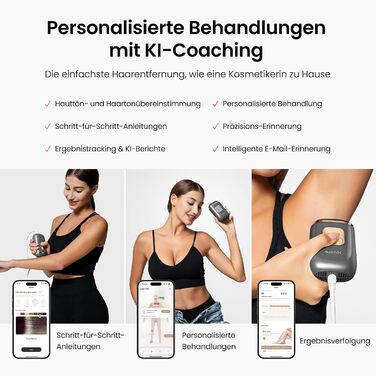 Пристрій для епіляції IPL 22J для жінок, 78W з охолодженням сапфіром 4°C, безболійна та постійна епіляція вдома, для бікіні, обличчя, пахв, легкий та потужний для подорожей (чорний)