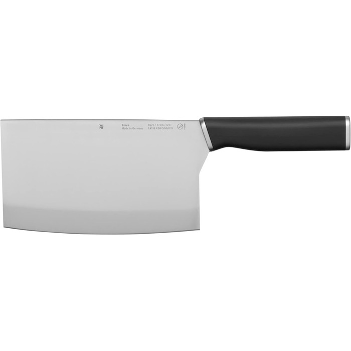 Набір ножів WMF Kineo з підставкою (6 предметів), Made in Germany: 4 ножі, кухоні ножиці, бамбукова підставка, Performance Cut, сталь Spezialklingenstahl