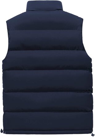 Чоловіча жилетка ASKSA, степна, з коміром-стійкою, безрукавка, приталеного силуету, для активного відпочинку (XL, темно-синій)