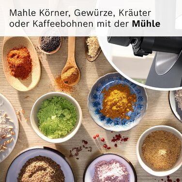 М'ясорубка Bosch MFW68660 срібляста (чорна) 2200 Вт, насадки для ковбас, 4 терки, 3 диски з нержавіючої сталі (3/4.8/8 мм)