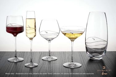 Бокали для коктейлів Martini DIAMANTE 'Soho' з кристалами Swarovski, набір 4 шт. в подарунковій упаковці
