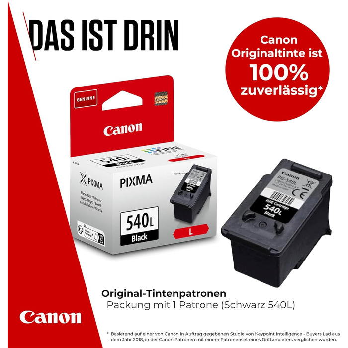 Оригінальний чорний картридж Canon PG-540L FINE XL для принтера, нова упаковка