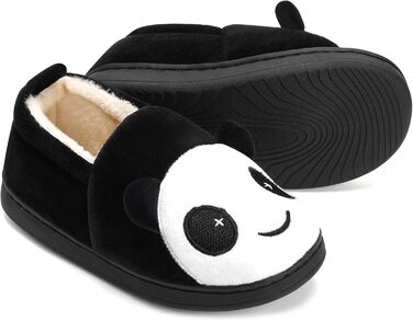 Чорні плюшеві тапочки для дому KVbabby: теплі, зручні, антиковзаючі, розмір 38/39 EU