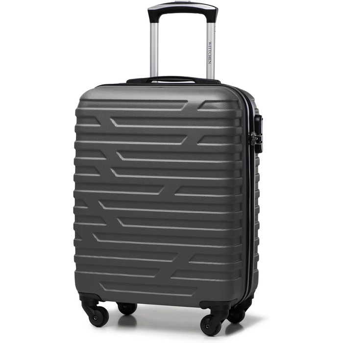 WITTCHEN A-line II Carry-on Suitcase, Cabin Luggage, Hand Luggage, Rolling Suitcase, Travel Suitcase, Boarding Suitcase, Hard Shell, ABS, High-Quality and Stable, Size S (Gray)