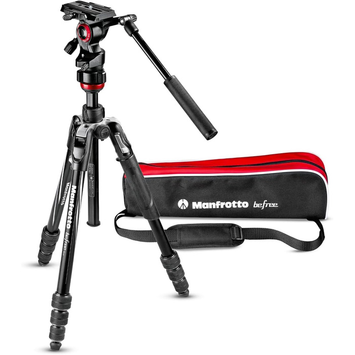 Manfrotto Befree Live: штатив для відеозйомки з відео-головкою, для DSLR, беззеркальних та відеокамер
