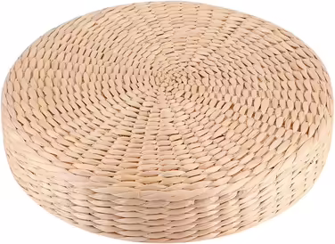 Fybida Japanese Floor Cushion, Round Pouf, Tatami Chair Pad, Yoga Seat Cushion, Knitted Floor Mat, Garden, Dining Room, Home Decor, Outdoor (30 cm X 5 cm)