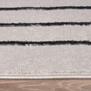 Килимок для вітальні TT Home з коротким ворсом, геометричний дизайн, абстрактний стиль, сірий колір, 80x150 см