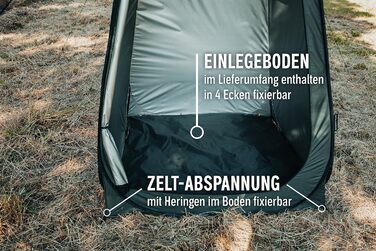 Wanderfalke XL Pop-Up Tent - Changing Tent, Shower Tent - 120x120x210cm for Outdoor, Camping, Fishing, Beach - Includes Carry Bag (Pine Green)