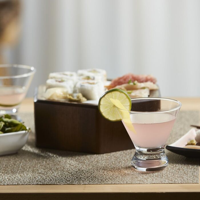 Бокали для Мартіні Libbey Cosmopolitan без ніжки, 234 мл (12 шт) - набір келихів для коктейлів, міцне скло, для вечірок та свят