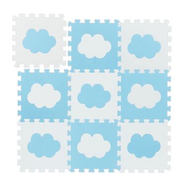 Relaxdays 18-Piece Puzzle Mat Cloud