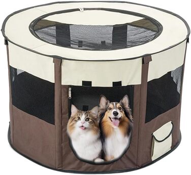 Складаний вольєр для цуценят, 70x70x40 см - вольєр для собак, для дому, водовідштовхуючий, Oxford