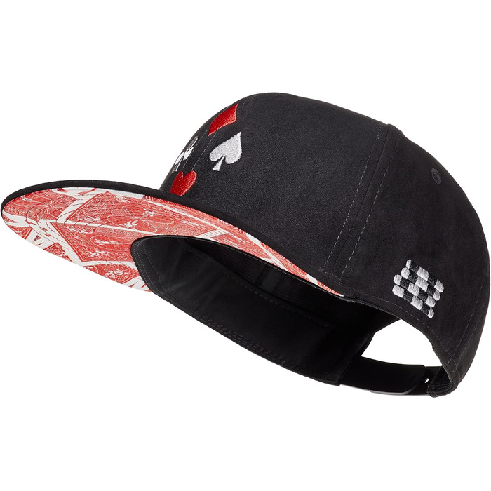 Кепка Snapback Cadency® Poker, чорна, унісекс, регульована, для чоловіків та жінок