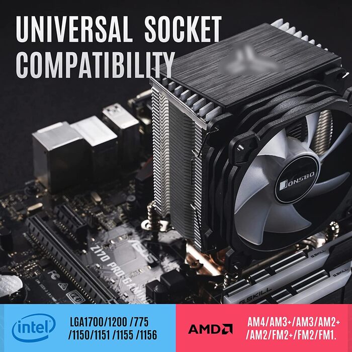 Охолоджувач CPU TZMRIT MR-CR1400 RGB: 4 теплові трубки, RGB вентилятор 126 мм, PWM 92 мм, для AMD Ryzen/Intel LGA 1700 115X