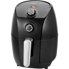 Аерофритюрниця Clatronic FR 3698 H, без олії, 1.5 л, термостат 80-200°C, таймер 30 хв, чорна