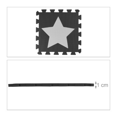 Relaxdays Puzzle Mat Stars