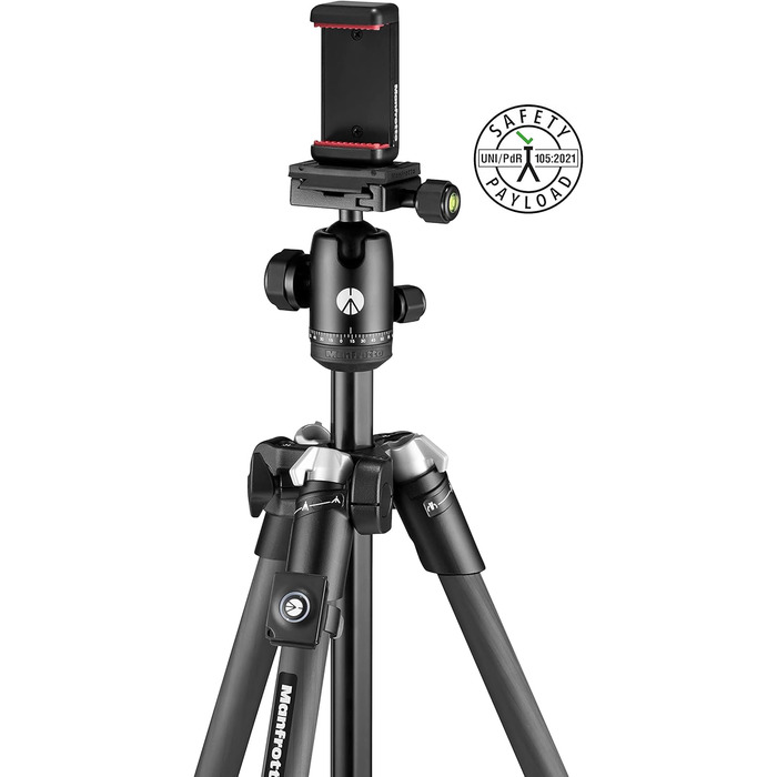 Штатив Manfrotto Element MII 4 секції, алюміній, чорний (MKELMII4BK-BH)
