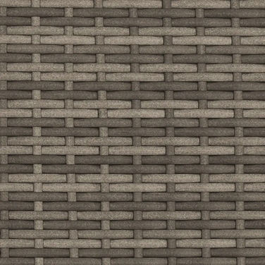 Садовий диван з навісом, сірий, 123 x 65 x 155 см, техноротанг (PE-ротанг)