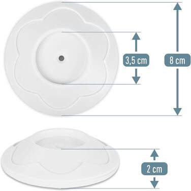 Захист для сходів IB STYLE для дітей - сітка для сходів, бар'єр для тварин, без свердління, білий, 67-75 см (4 накладки для стін)