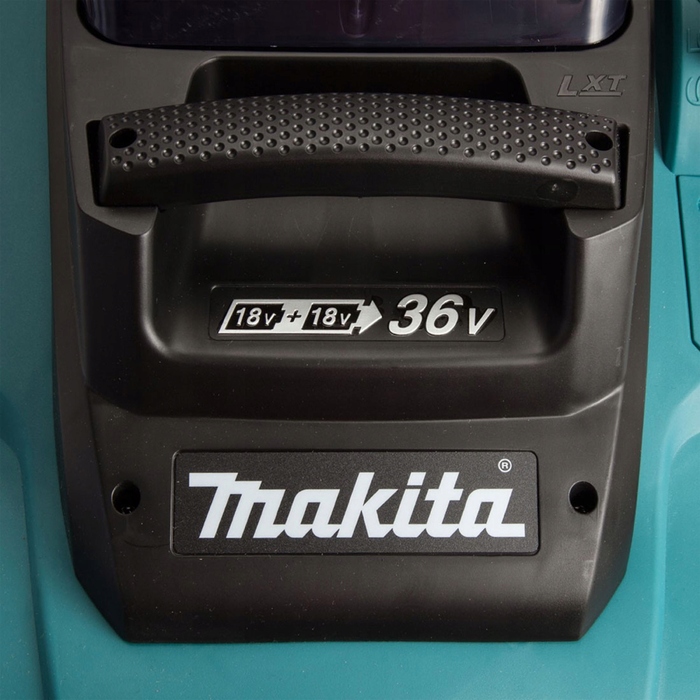 Акумуляторна газонокосарка Makita DLM382PT2 LXT 36V (2x18V) з 2-ма АКБ по 5Ah, ширина зрізу 38 см, травозбірник 40 л