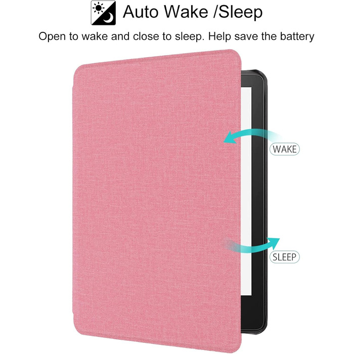 Чохол для Kindle Paperwhite 11th Gen (M2L3EK/M2L4EK) – рожевий, Kunstleder, Auto Sleep/Wake